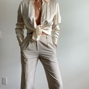 Liz Claiborne ivory trousers